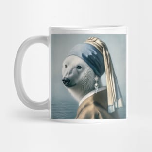 Wildlife Conservation - Pearl Earring Polar Bear Meme Mug